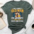 Bichon I’M A Simple Old Man I’M Grumpy&I Like Beer&Dogs Fun Bella Canvas T-shirt Heather Forest
