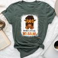 Black Multiple Sclerosis Awareness Messy Bun Ms Bella Canvas T-shirt Heather Forest