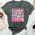 Blessed To Be Called Mom Mother's Day Groovy Bella Canvas T-shirt Heather Forest