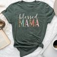 Blessed Mama Cute Leopard Print Bella Canvas T-shirt Heather Forest