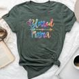 Blessed Mama Cute Tie Dye Print Bella Canvas T-shirt Heather Forest