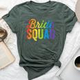 Bride Squad Lgbt Rainbow Flag Lgbt Pride Ally Bachelorette Bella Canvas T-shirt Heather Forest