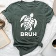Bruh Meme Sea Turtle Retro Earth Day 2024 Ns Boys Bella Canvas T-shirt Heather Forest