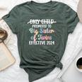 Only Child Promoted To Big Sister Of Twins Effective 2024 Bella Canvas T-shirt Heather Forest