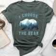 I Choose The Bear Camping Bear Lover Women Bella Canvas T-shirt Heather Forest