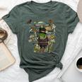 Cottagecore Aesthetic Frog Cute Mushroom Kawaii Moon Vintage Bella Canvas T-shirt Heather Forest