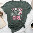 Cousin Of The Birthday Girl Farm Cow 1 St Birthday Girl Bella Canvas T-shirt Heather Forest