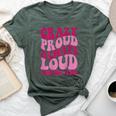 Crazy Proud Always Soccer Mom Bella Canvas T-shirt Heather Forest