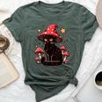 Cute Cottagcore Cat Mushroom Hat Kawaii Vintage Aesthetic Bella Canvas T-shirt Heather Forest