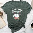 Cute First Time Aunt Est 2024 Promoted To New Aunt Bella Canvas T-shirt Heather Forest
