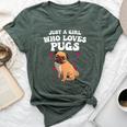 Cute Pug For Girls Dog Owner Puppy Pug Lover Bella Canvas T-shirt Heather Forest