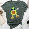 The Dabbing Avocado Plant Green Food Lover Bella Canvas T-shirt Heather Forest