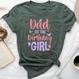 Dad Of The Birthday Girl Butterfly Party Matching Family Bella Canvas T-shirt Heather Forest