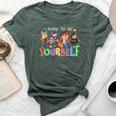 Dare To Be Yourself Autism Awareness Superheroes Women Bella Canvas T-shirt Heather Forest