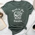 Death To My Twenties 30Th Birthday 30 Yr Old Floral Skeleton Bella Canvas T-shirt Heather Forest
