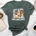 Dog Lover Just A Girl Who Loves Dogs Bella Canvas T-shirt Heather Forest