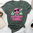 Donut Birthday Girls Dabbing Donut Girl Birthday Party Bella Canvas T-shirt Heather Forest
