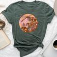 Dragonfly And Mushrooms Cottage Core Bella Canvas T-shirt Heather Forest