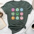 Earth Day Everyday Groovy Face Recycle Save Our Planet Bella Canvas T-shirt Heather Forest