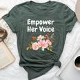 Empower Her Voice Equal Rights Advocate Woman Bella Canvas T-shirt Heather Forest