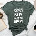 My Favorite Baseball Boy Calls Me Mom Bella Canvas T-shirt Heather Forest