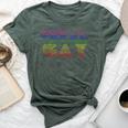 Feral Gay Lgbt Gay Bi Pan Trans Pride Meme Rainbow Flag Bella Canvas T-shirt Heather Forest