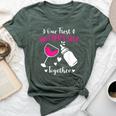 Our First Together Matching First Time Mom Bella Canvas T-shirt Heather Forest