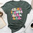In My Flower Girl Era Retro Groovy Flower Girl Cute Bella Canvas T-shirt Heather Forest