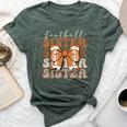 Football Sister Vintage Sport Lover Sister Mothers Da Bella Canvas T-shirt Heather Forest