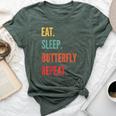 Butterfly Watching Eat Sleep Butterfly Watching Bella Canvas T-shirt Heather Forest