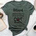 Cat Mom Cat With Heart Retirement For Cat Lover Bella Canvas T-shirt Heather Forest