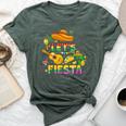 Cinco De Mayo Mexican Guitar Cactus Let's Fiesta Bella Canvas T-shirt Heather Forest