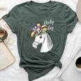 Derby Day 2024 Fascinator Hat Horse Racing Lover Bella Canvas T-shirt Heather Forest