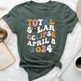 Groovy Total Solar Eclipse 2024 Cute Solar Eclipse Bella Canvas T-shirt Heather Forest