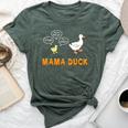 Mama Duck T Mom Of 1 Duckling Mom Life Bella Canvas T-shirt Heather Forest