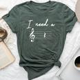 Music Teacher Music Lover Quote I Need A Break Bella Canvas T-shirt Heather Forest