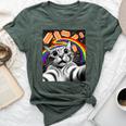 Graphic Rainbow Hotdog Ufos Cosmic Space Selfie Cat Bella Canvas T-shirt Heather Forest