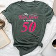 My Twin Sister Is Turning 50 Birthday 50Th Birth Year Bella Canvas T-shirt Heather Forest