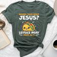 Wanna Taco Bout Jesus Christian Cinco De Mayo Bella Canvas T-shirt Heather Forest