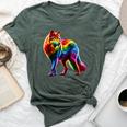 Gay Wolf Pride Lgbtq Rainbow Bella Canvas T-shirt Heather Forest