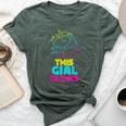 This Girl Glows Cute Girls Tie Dye Party Team Bella Canvas T-shirt Heather Forest