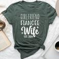 Girlfriend Fiancée Wife 2024 For Wedding And Honeymoon Bella Canvas T-shirt Heather Forest