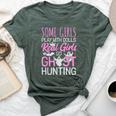 Girls Ghost Hunting Female Paranormal Investigator Bella Canvas T-shirt Heather Forest