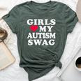 Girls Love My Autism Swag Autistic Boy Awareness Idea Bella Canvas T-shirt Heather Forest