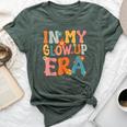 In My Glow Up Era Retro Groovy Bella Canvas T-shirt Heather Forest