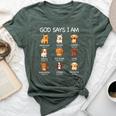 God Says I Am Cute Dogs Bible Verse Christian Boys Girls Bella Canvas T-shirt Heather Forest
