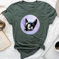 Gothic Cats Full Moon Aesthetic Vaporwave Bella Canvas T-shirt Heather Forest