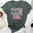 Grandma Of The Birthday Girl Farm Cow Grandma Birthday Girl Bella Canvas T-shirt Heather Forest