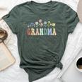 Grandma Wildflower Floral Grandma Bella Canvas T-shirt Heather Forest
