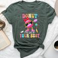 Groovy Donut Stress Just Do Your Best Testing Day Teachers Bella Canvas T-shirt Heather Forest